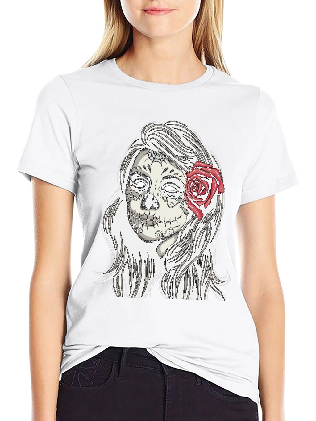 Sugar Skull Woman Graphic Tee