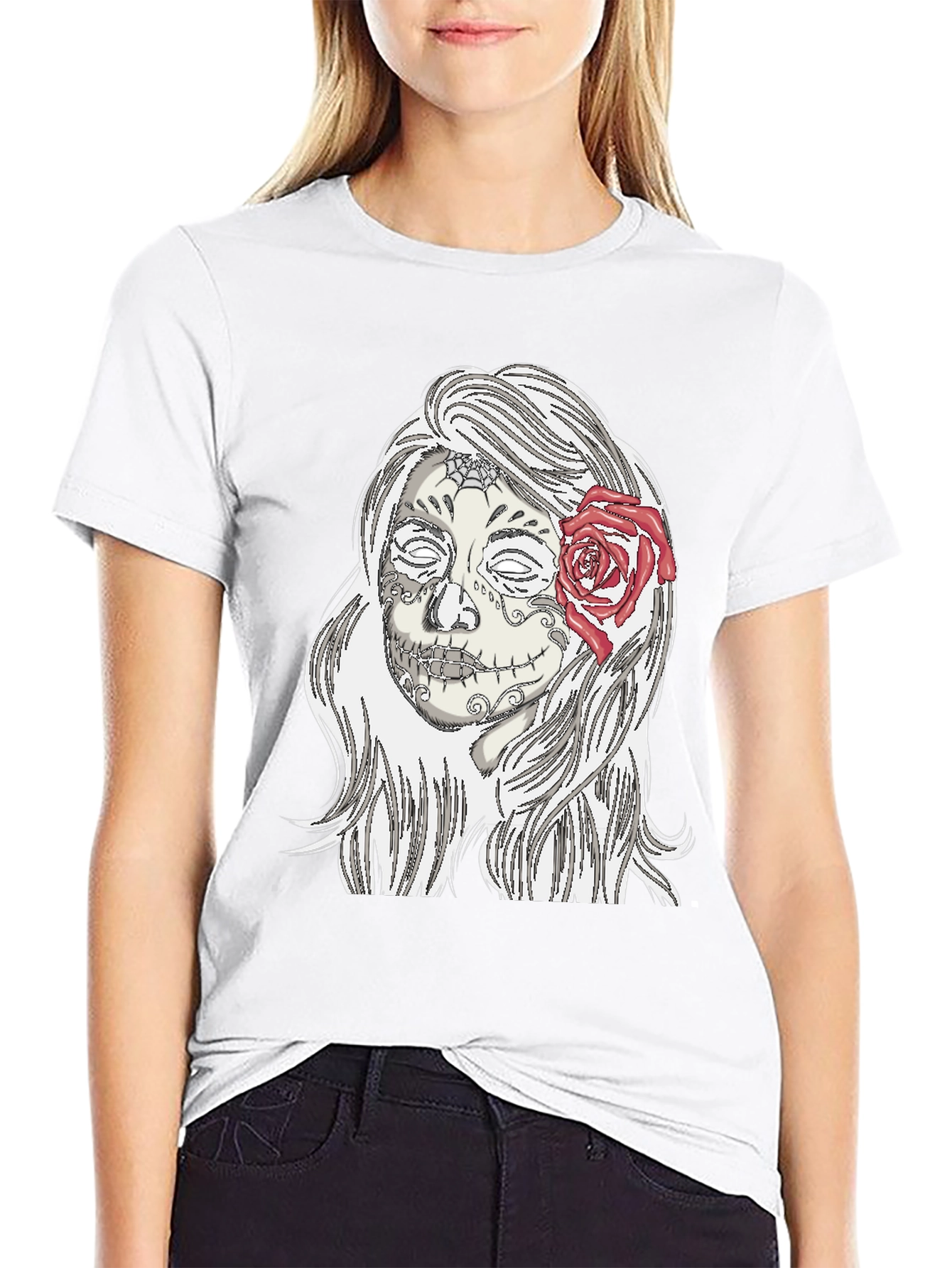 Sugar Skull Woman Graphic Tee