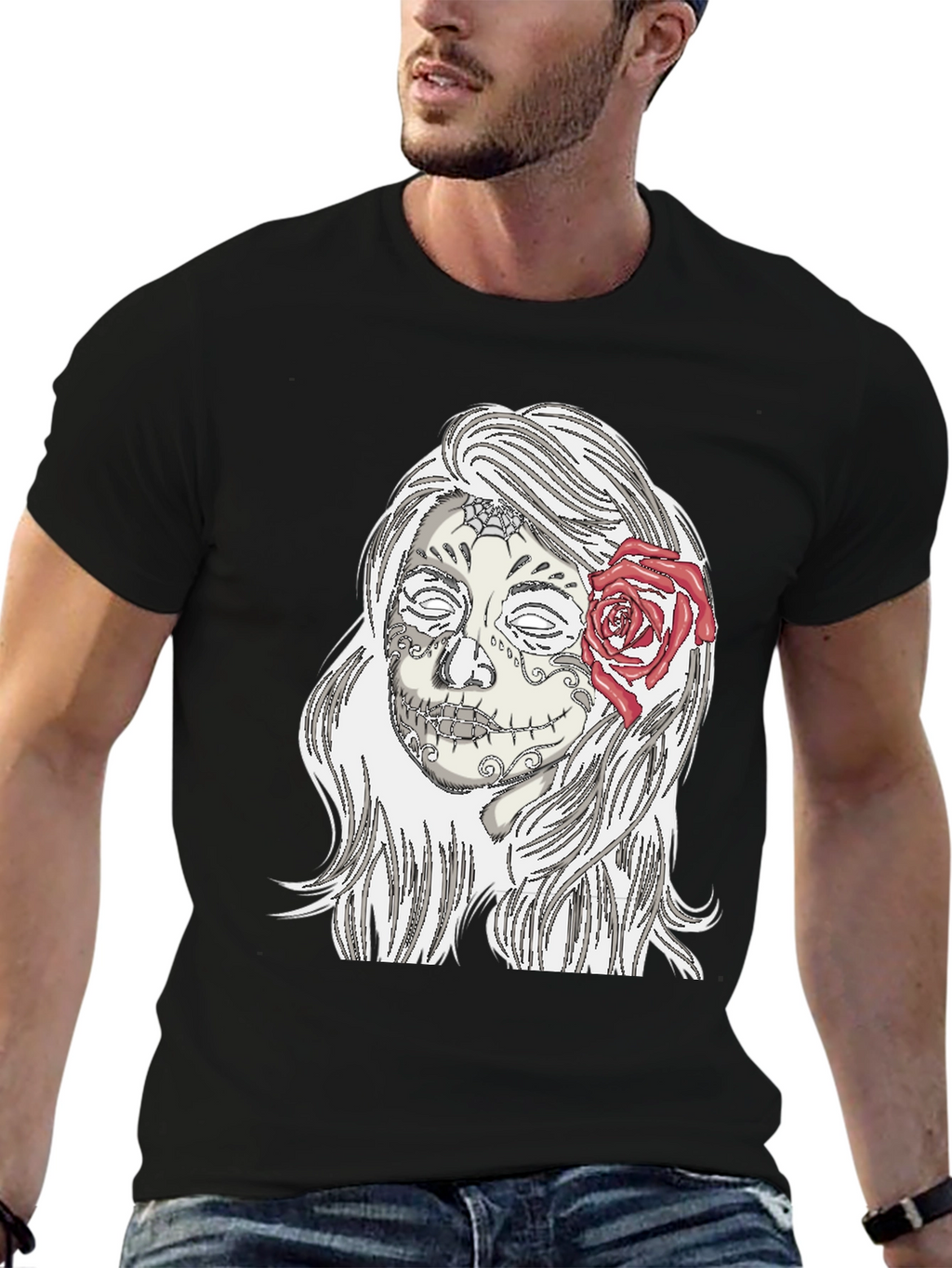 Sugar Skull Woman Graphic Tee