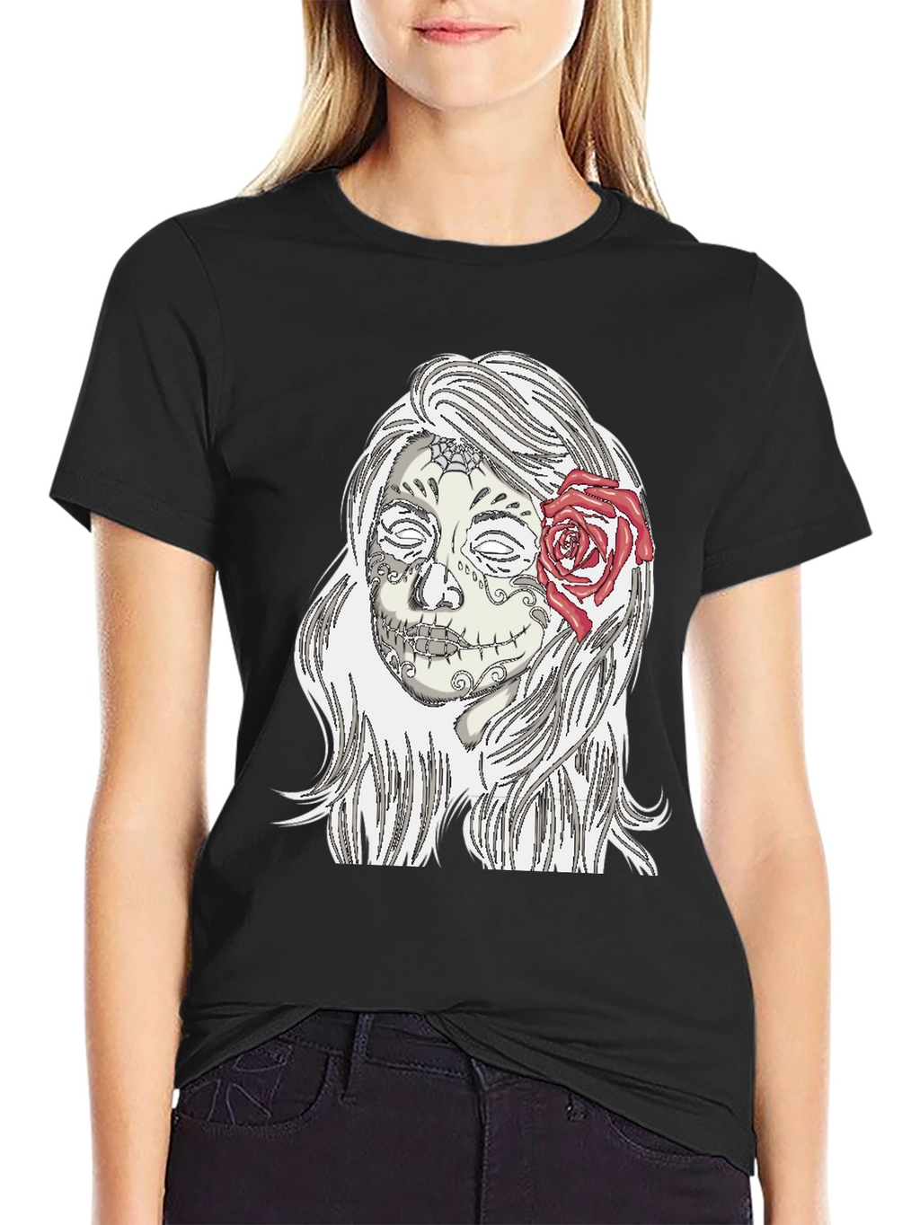 Sugar Skull Woman Graphic Tee