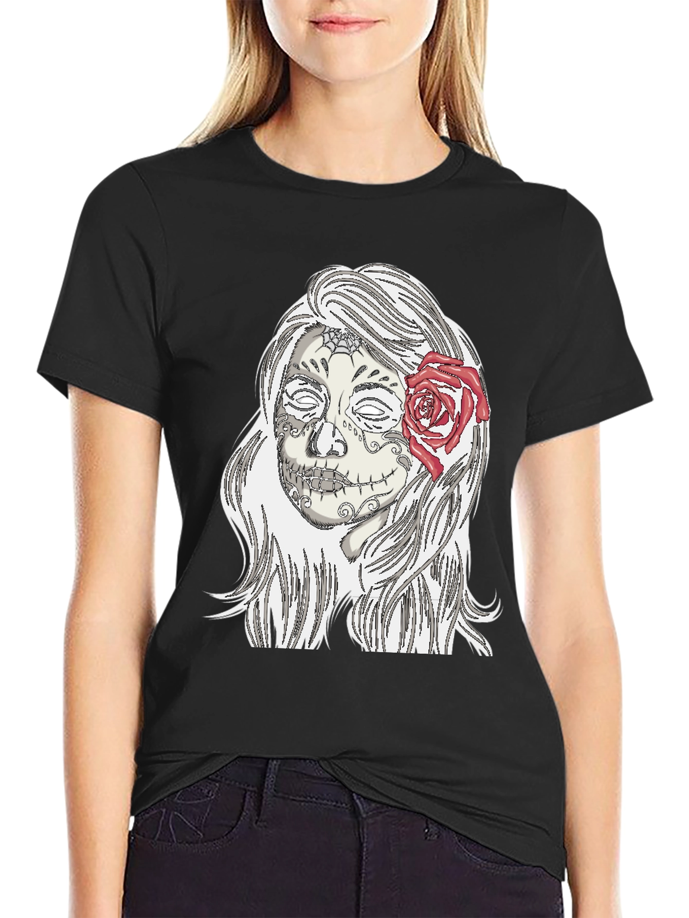Sugar Skull Woman Graphic Tee