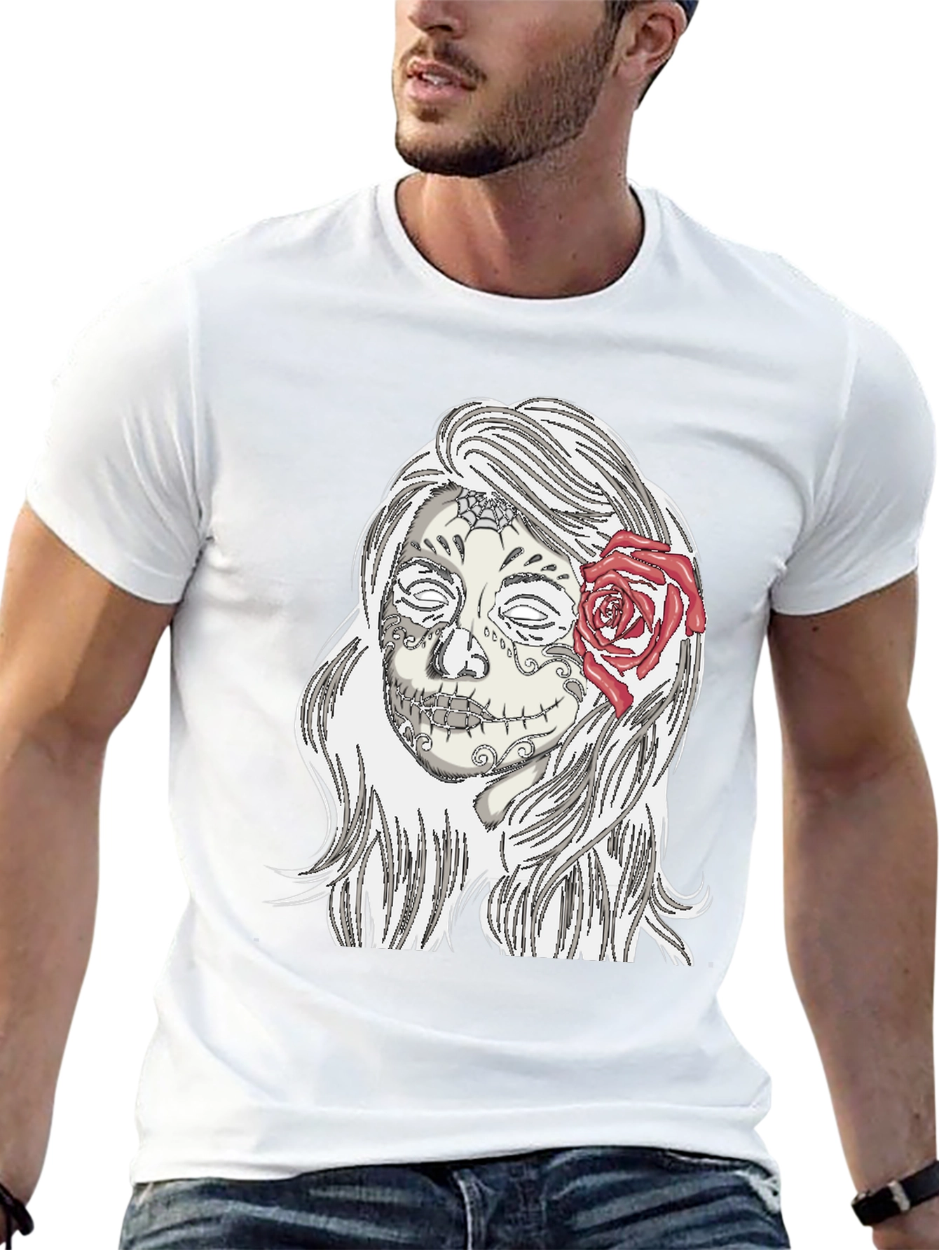 Sugar Skull Woman Graphic Tee
