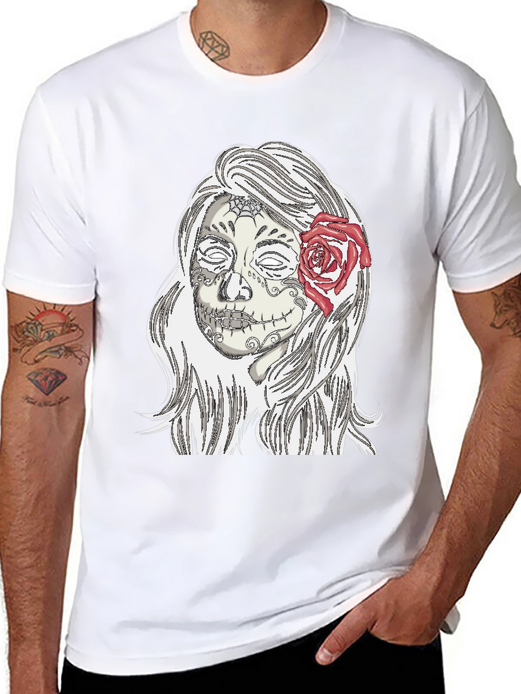 Sugar Skull Woman Graphic Tee