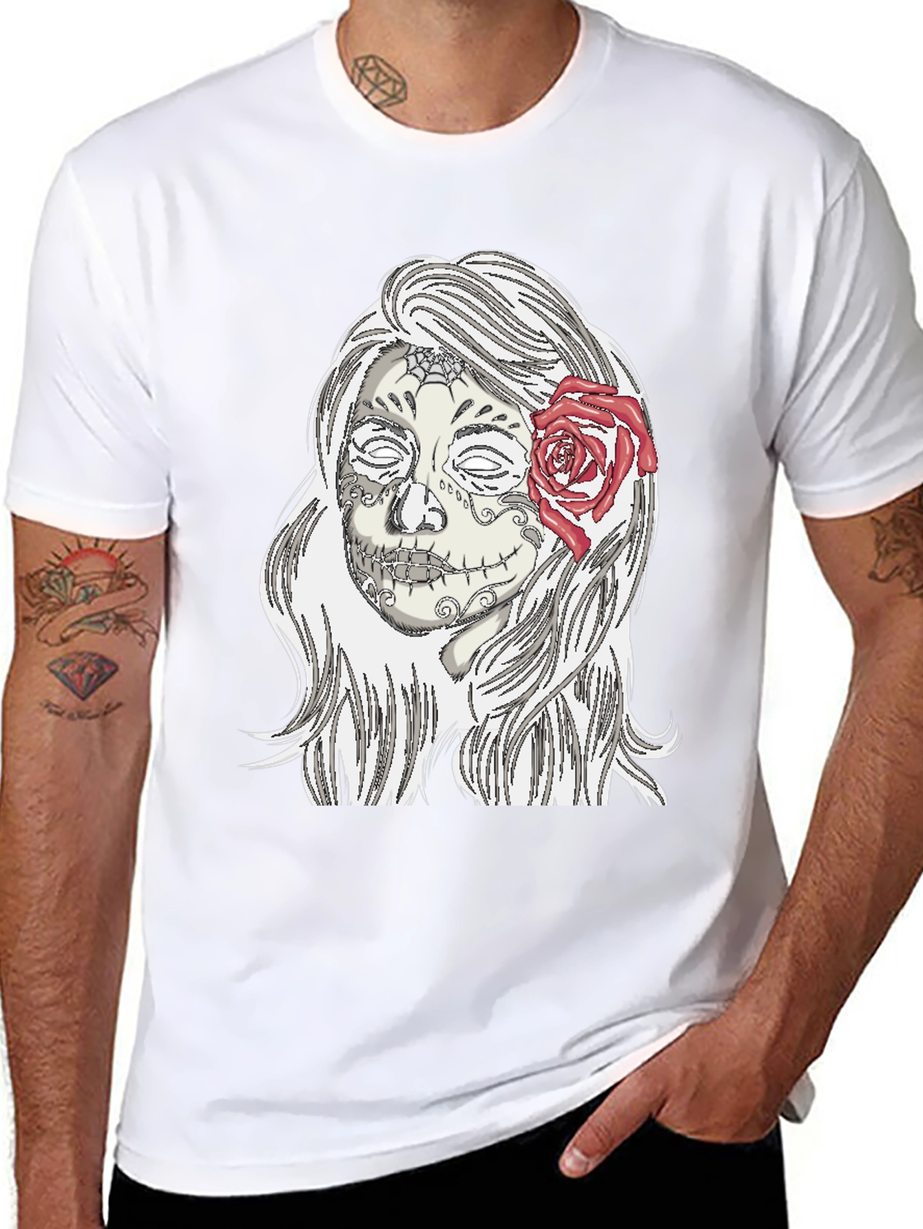 Sugar Skull Woman Graphic Tee