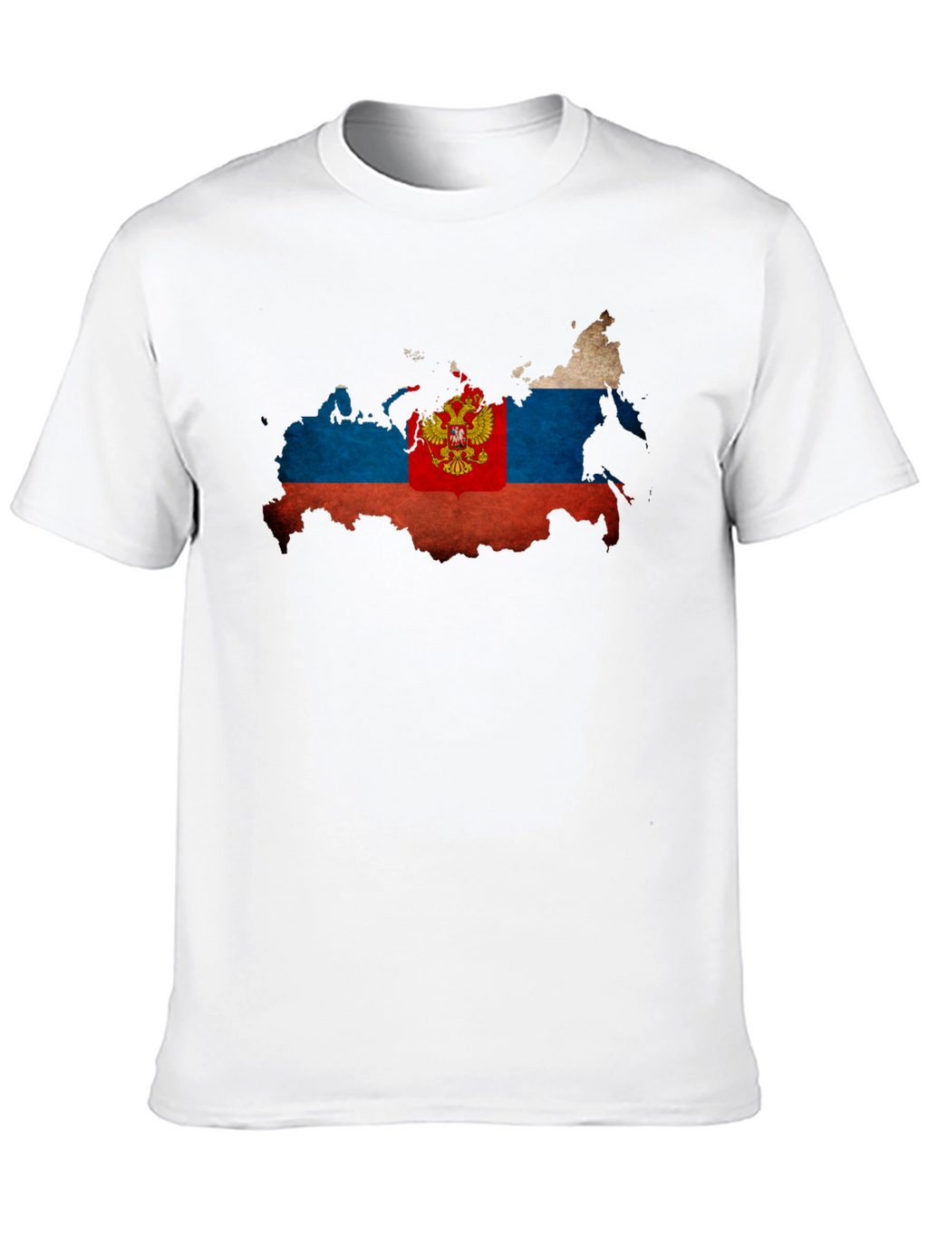 Russia Flag Map T-Shirt - Patriotic Style