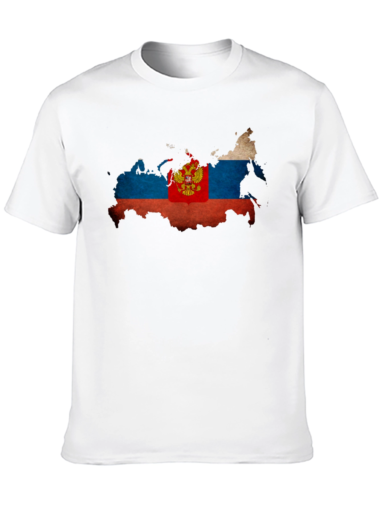 Russia Flag Map T-Shirt - Patriotic Style