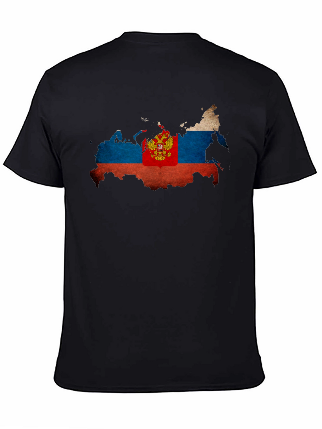 Russia Flag Map T-Shirt - Patriotic Style