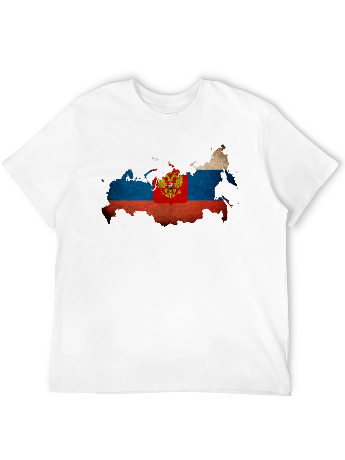 Russia Flag Map T-Shirt - Patriotic Style
