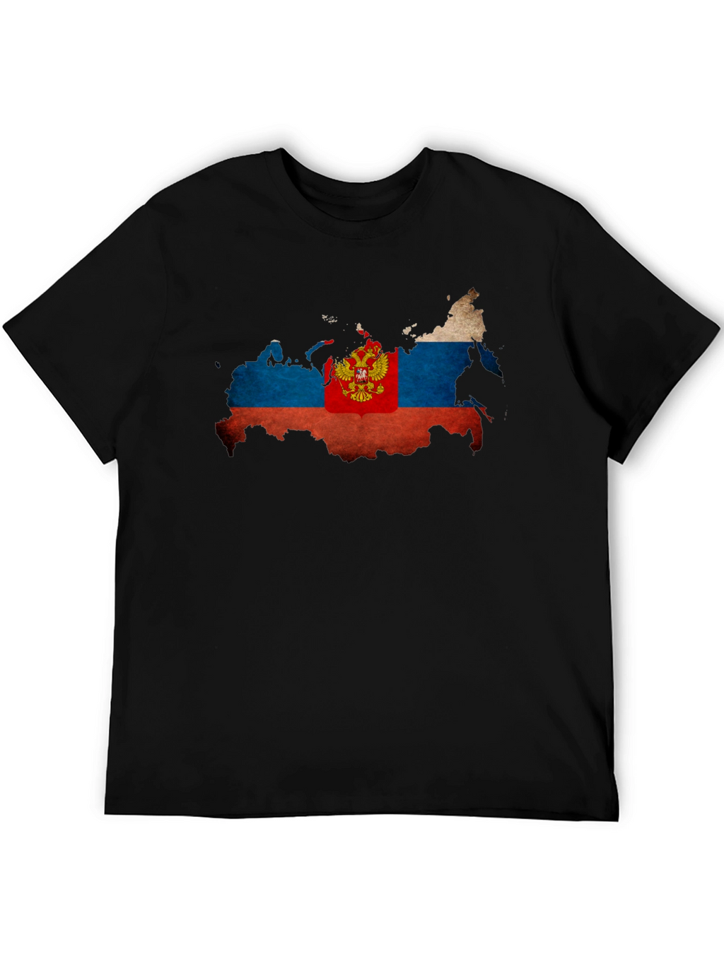 Russia Flag Map T-Shirt - Patriotic Style