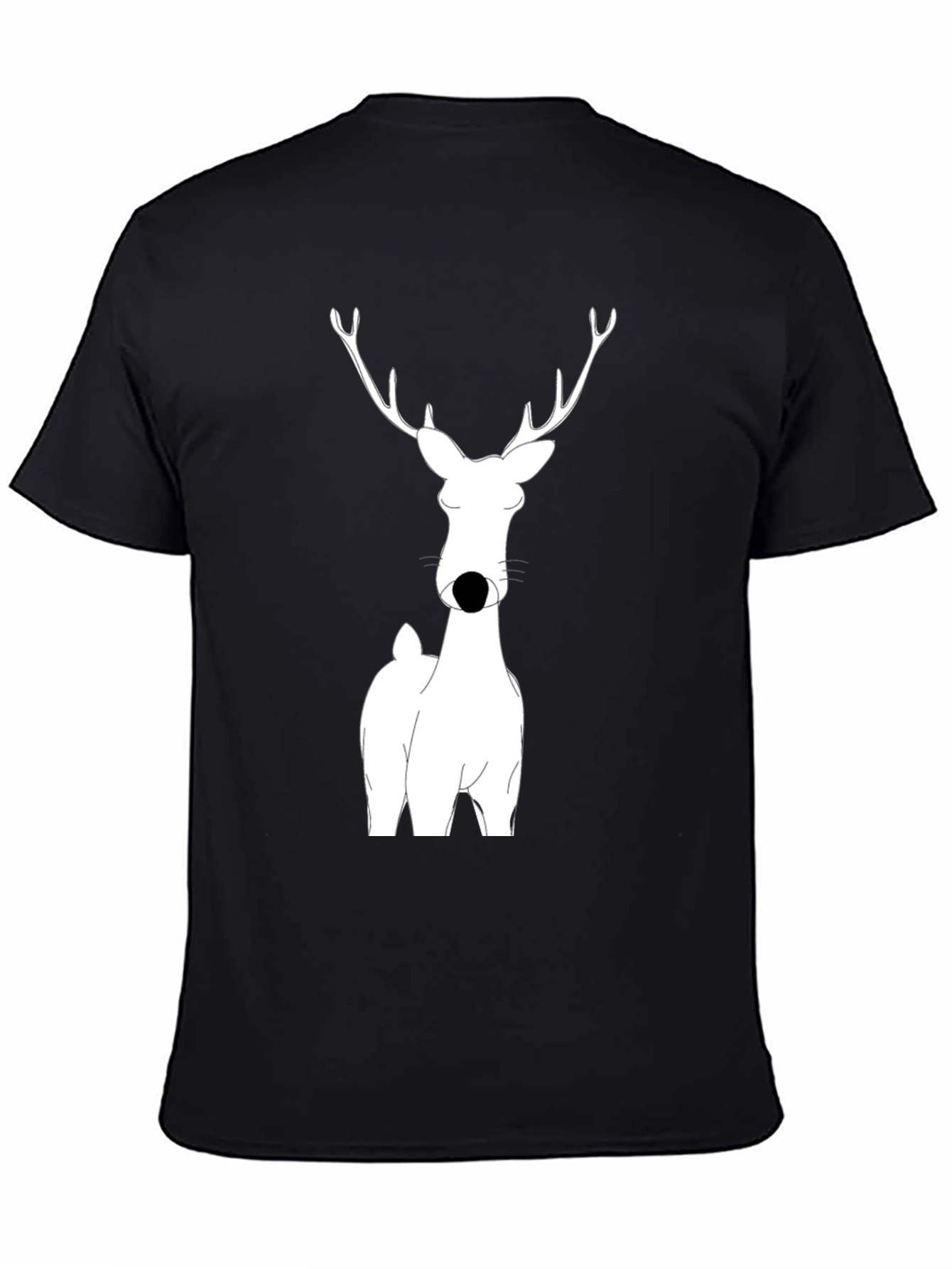 Deer Graphic Black T-Shirt for Men