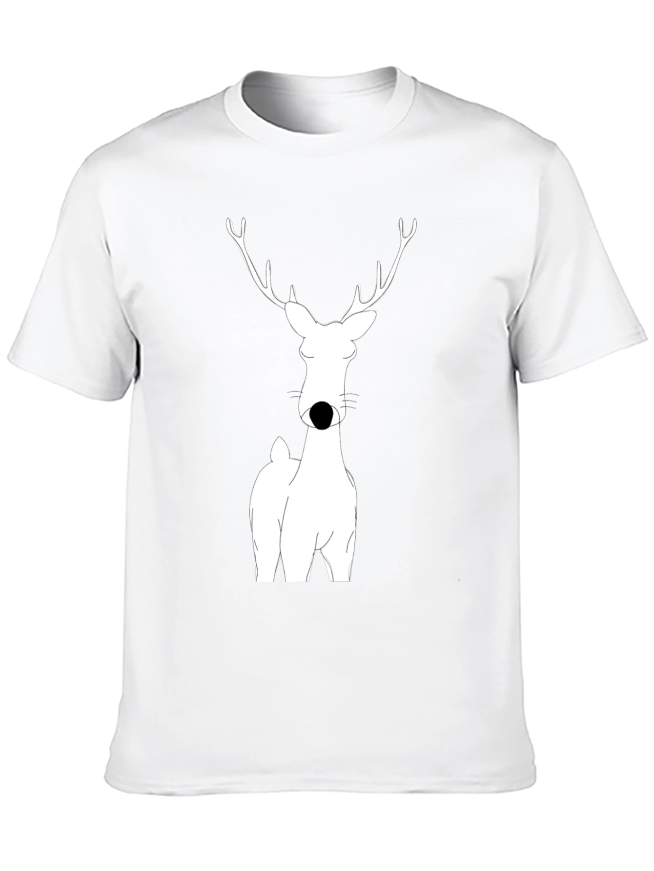 Deer Graphic Black T-Shirt for Men