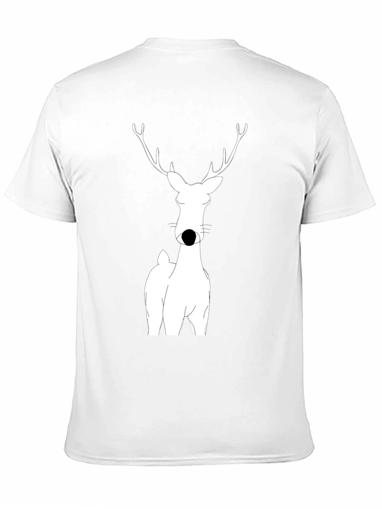 Deer Graphic Black T-Shirt for Men