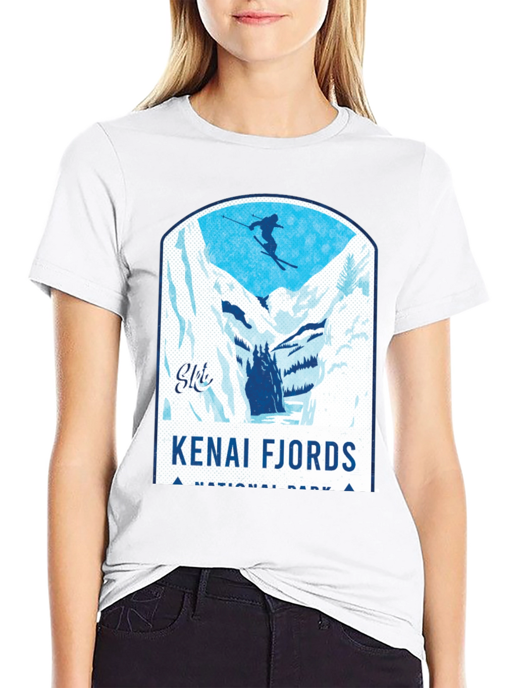Kenai Fjords National Park Skiing T-Shirt