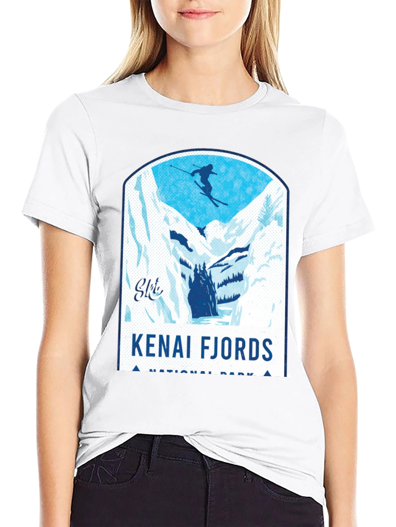 Kenai Fjords National Park Skiing T-Shirt