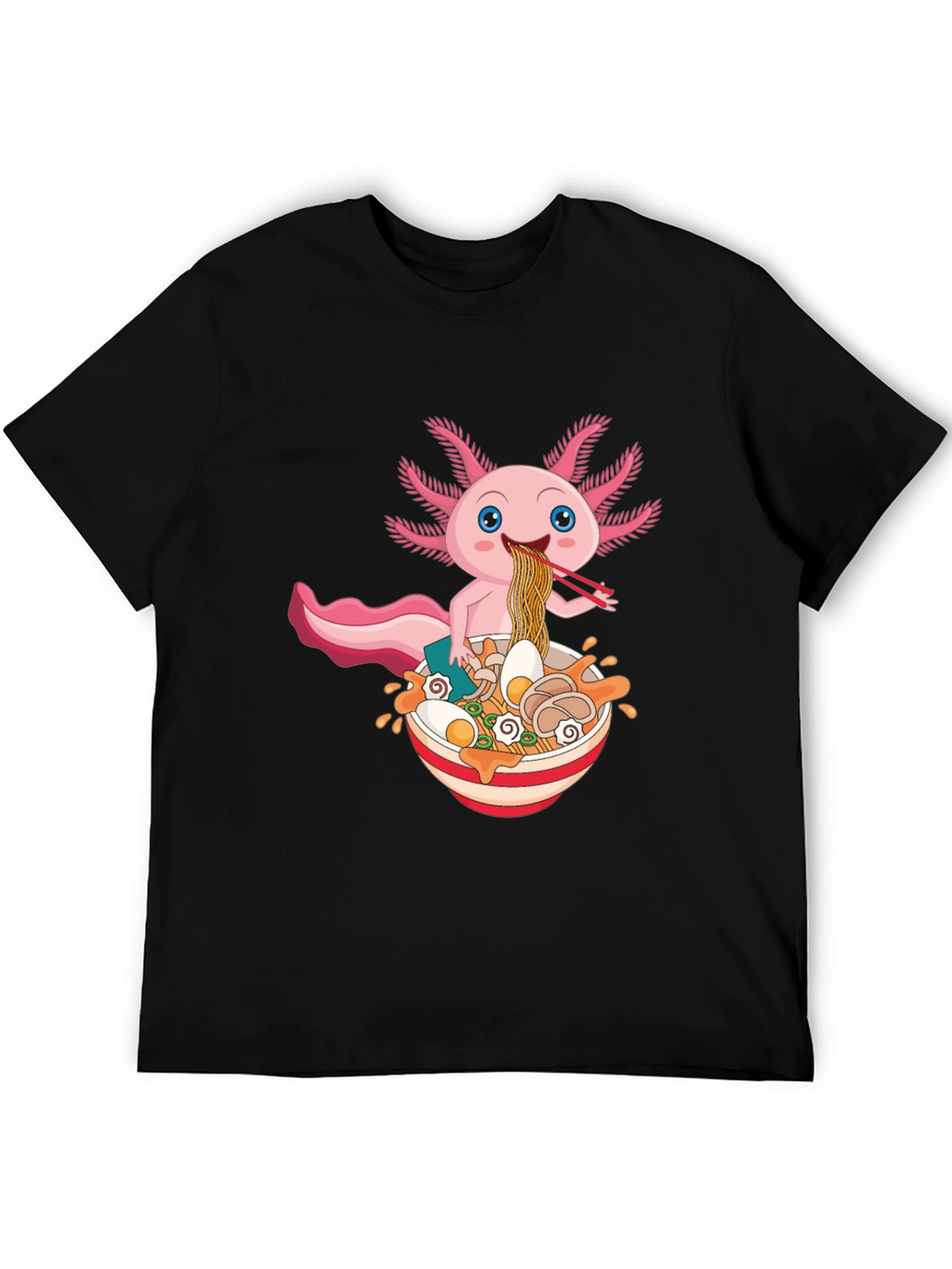 Axolotl Ramen T-Shirt - Cute Kawaii Noodle Lover Tee