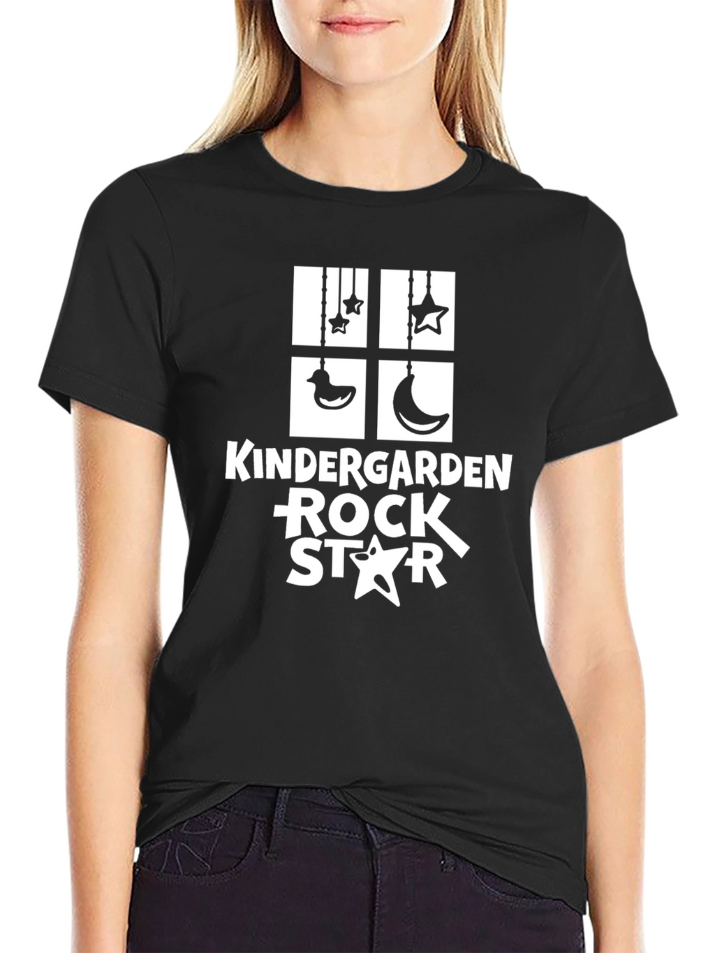 Kindergarten Rock Star Black Graphic Tee