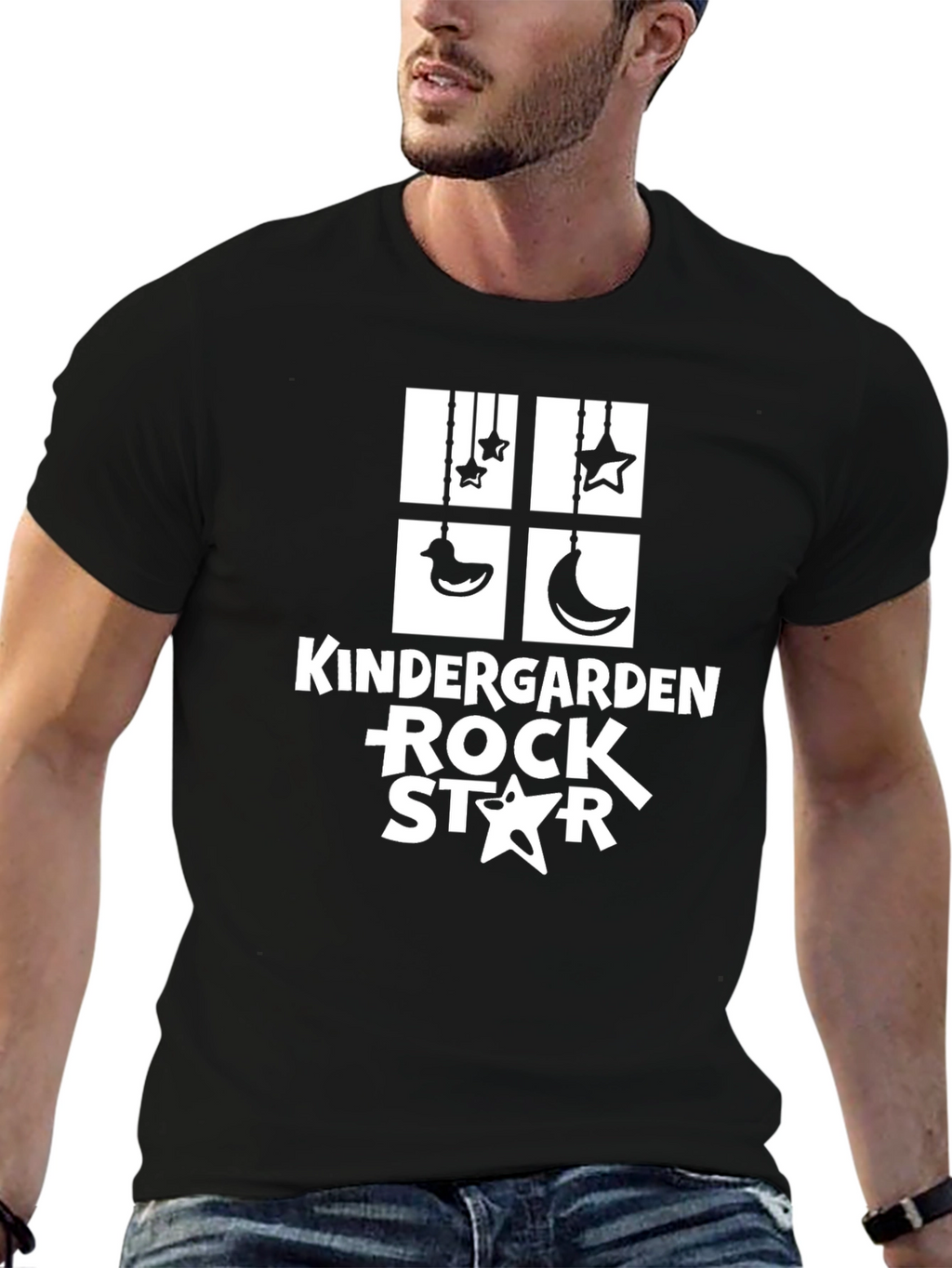Kindergarten Rock Star Black Graphic Tee