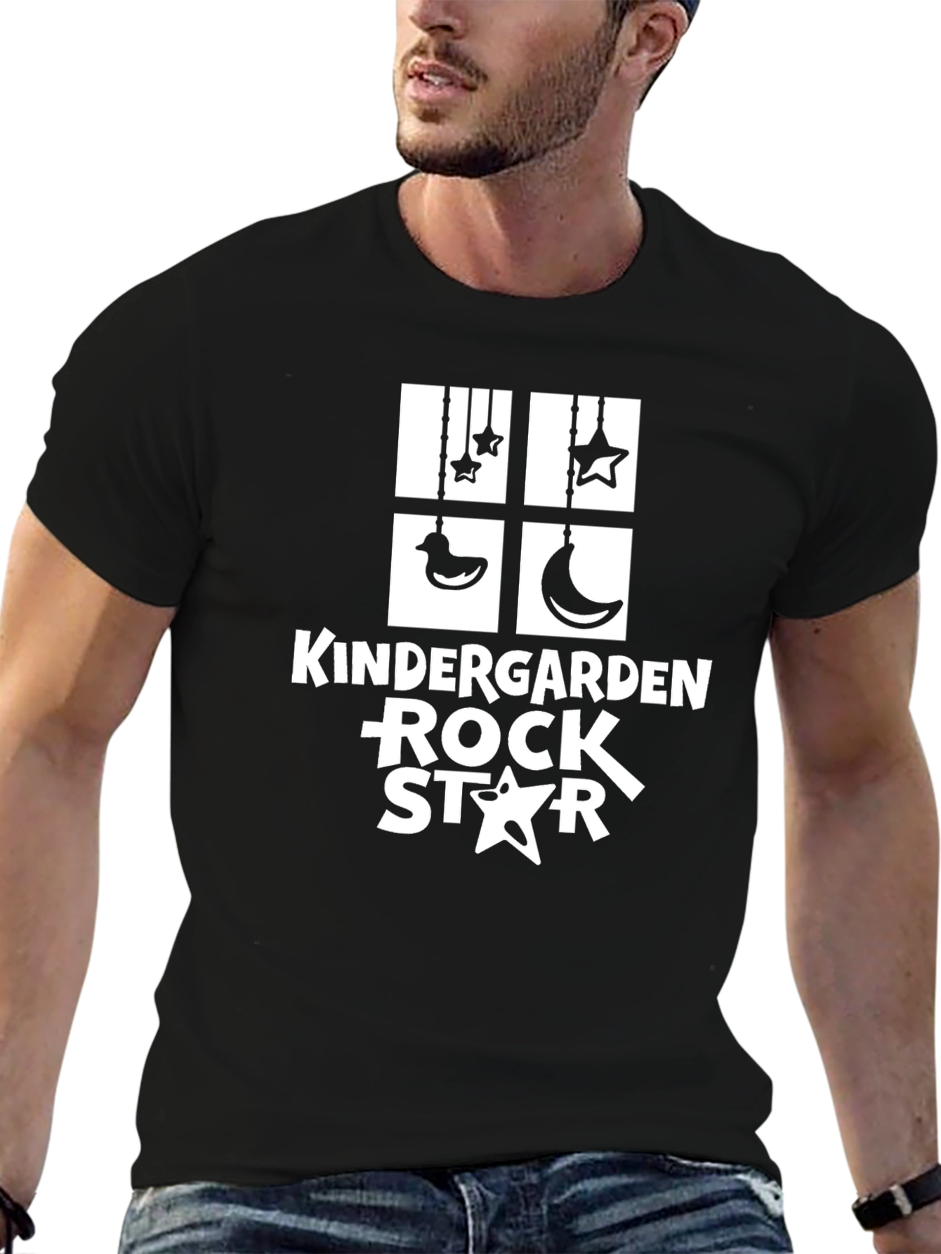 Kindergarten Rock Star Black Graphic Tee