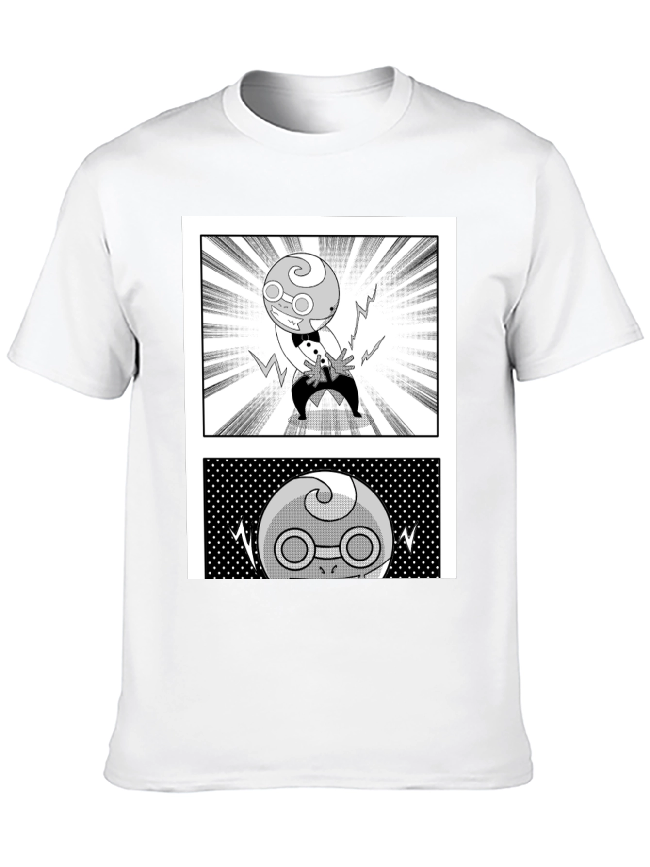 Manga Character Graphic Black T-Shirt