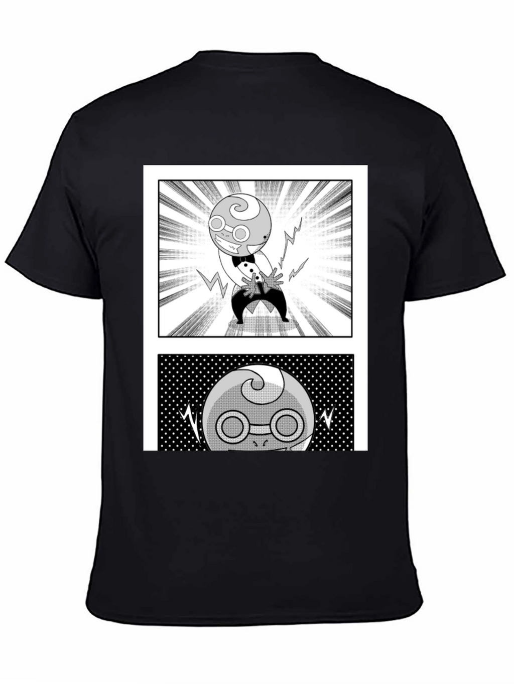 Manga Character Graphic Black T-Shirt