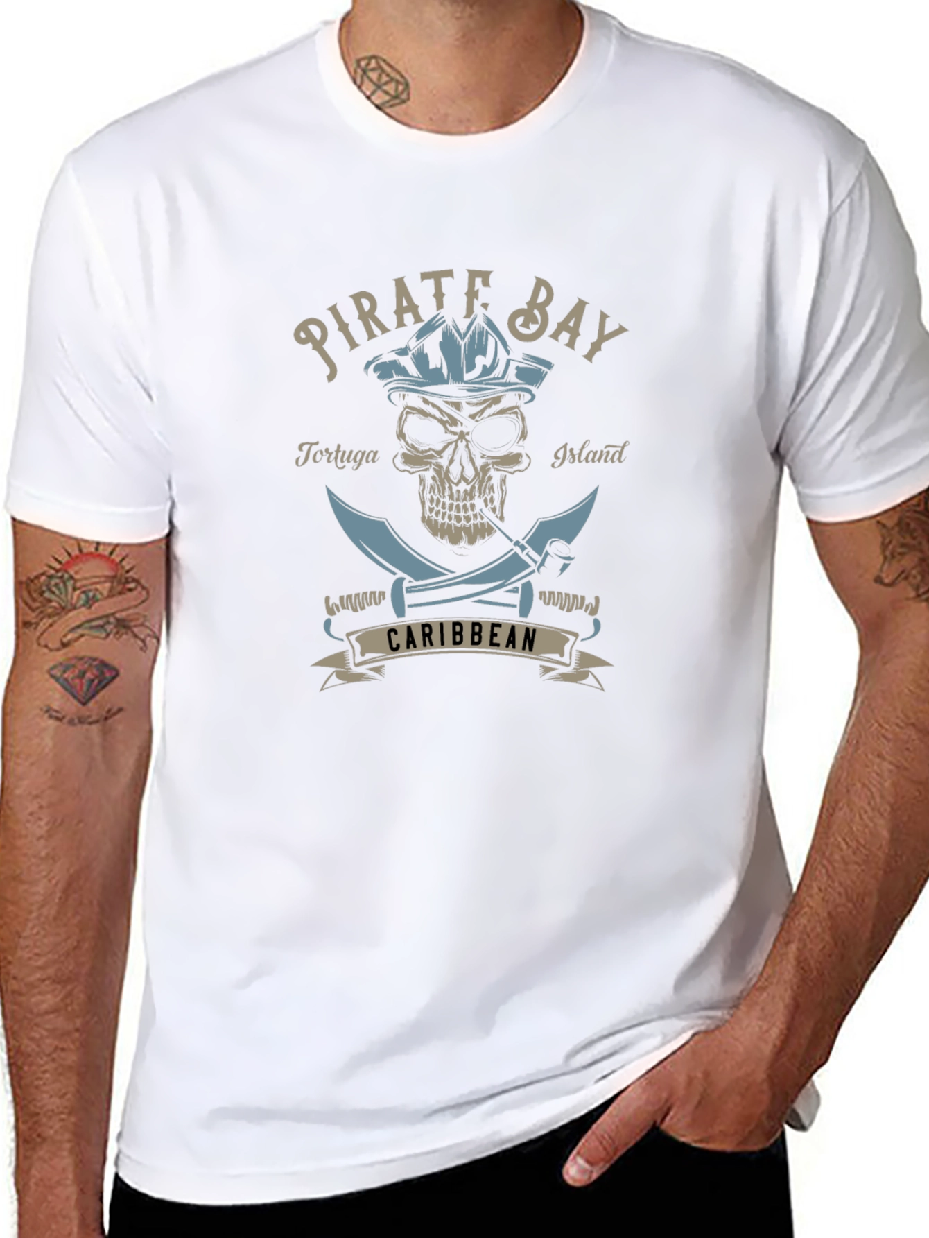 Pirate Bay T-Shirt: Skull & Swords Design