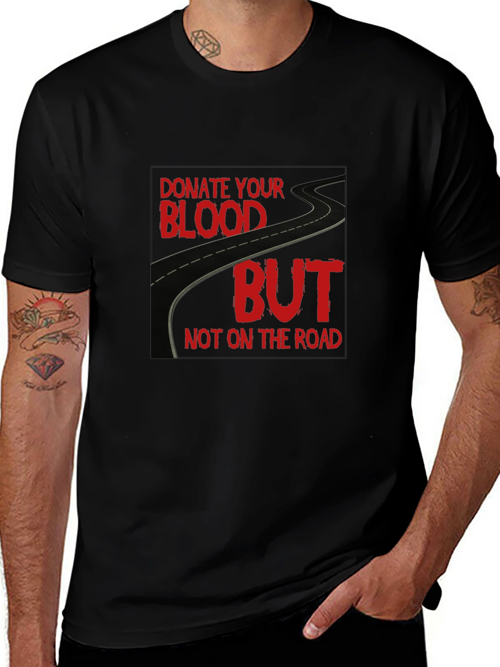 Donate Blood T-Shirt: Road Safety Awareness Tee