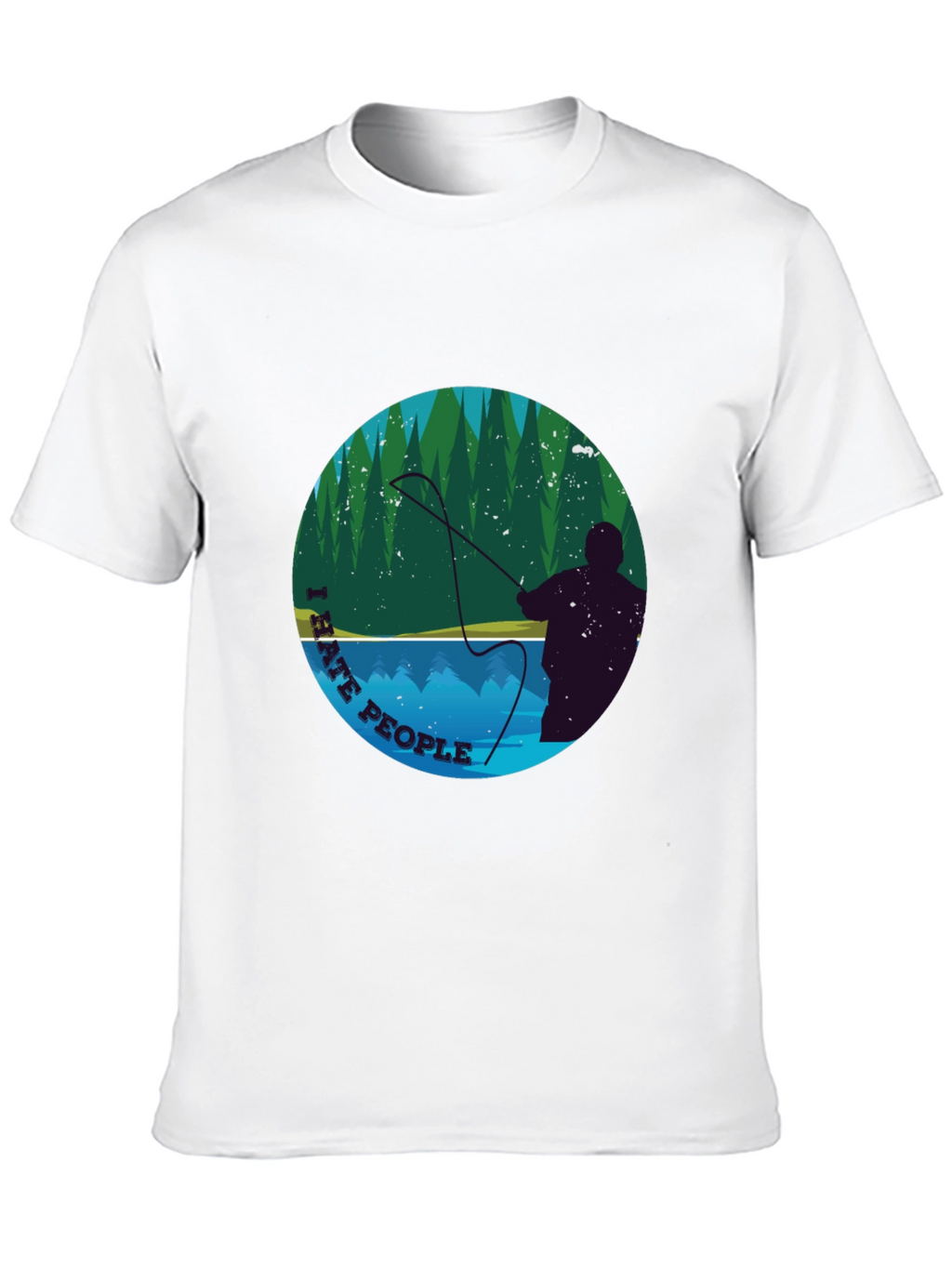 I Hate People Fly Fishing Graphic Tee - Black
