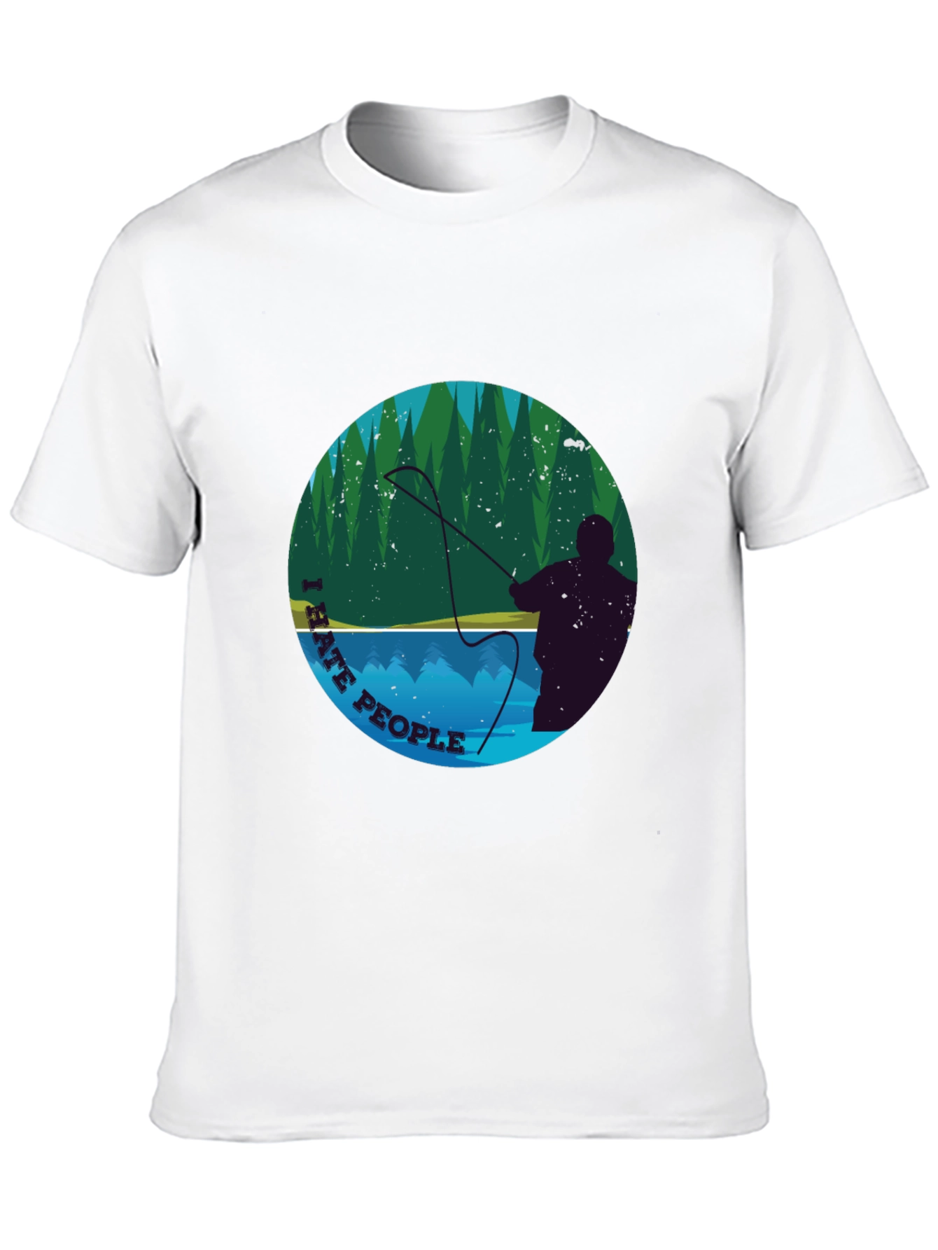 I Hate People Fly Fishing Graphic Tee - Black
