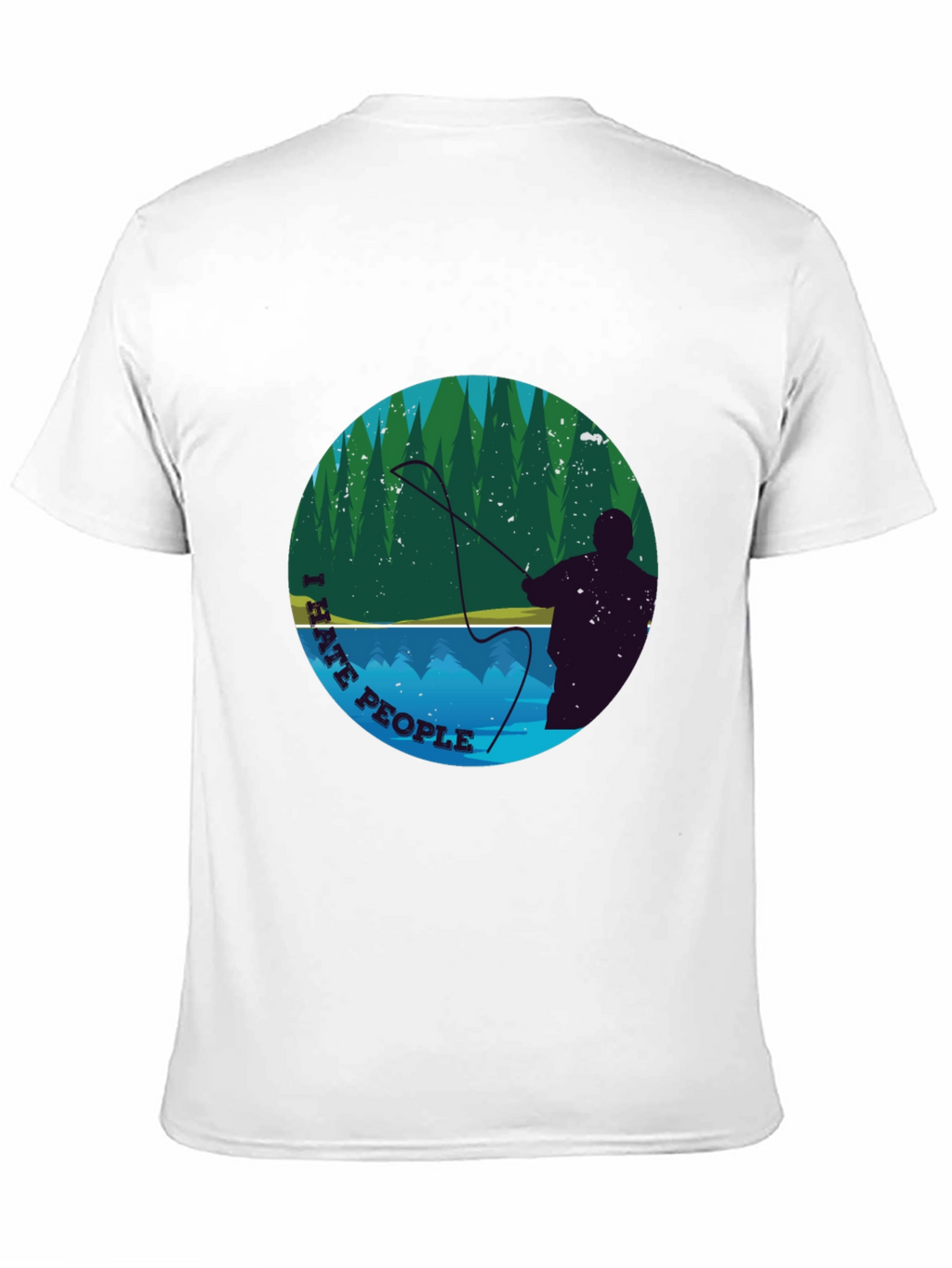 I Hate People Fly Fishing Graphic Tee - Black