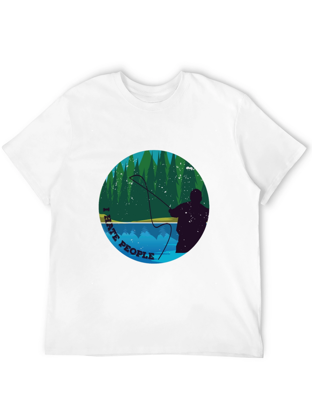 I Hate People Fly Fishing Graphic Tee - Black