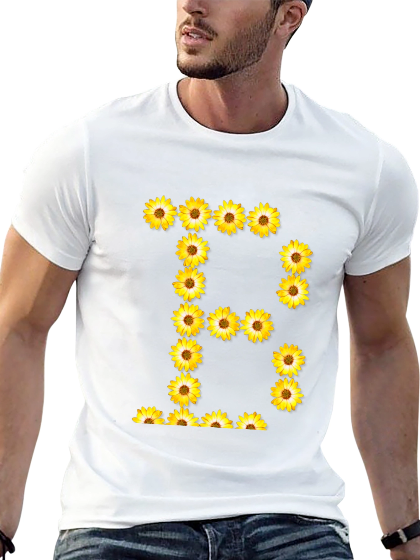 Sunflower Letter B Graphic T-Shirt