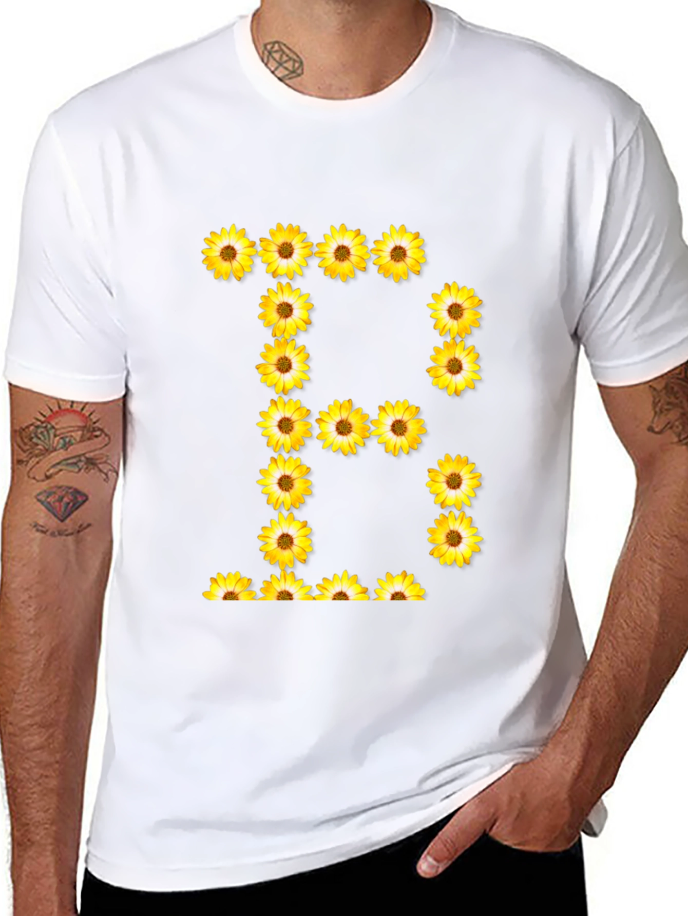 Sunflower Letter B Graphic T-Shirt