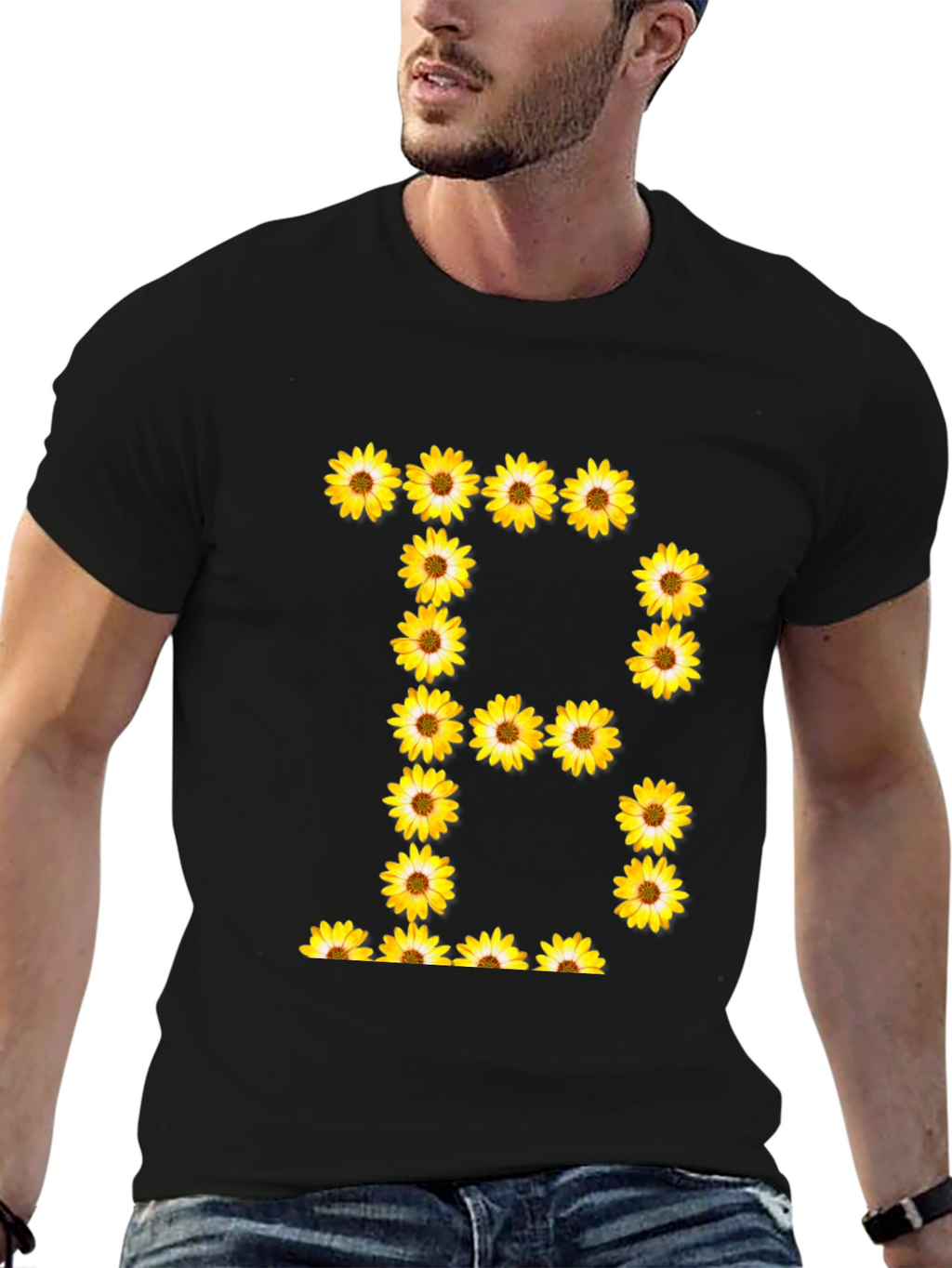 Sunflower Letter B Graphic T-Shirt