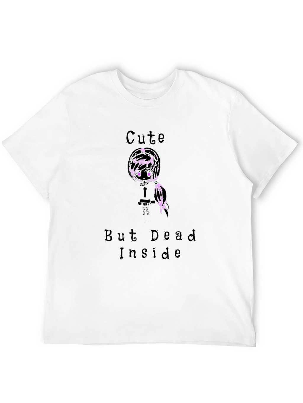 Cute But Dead Inside Graphic Tee - Black