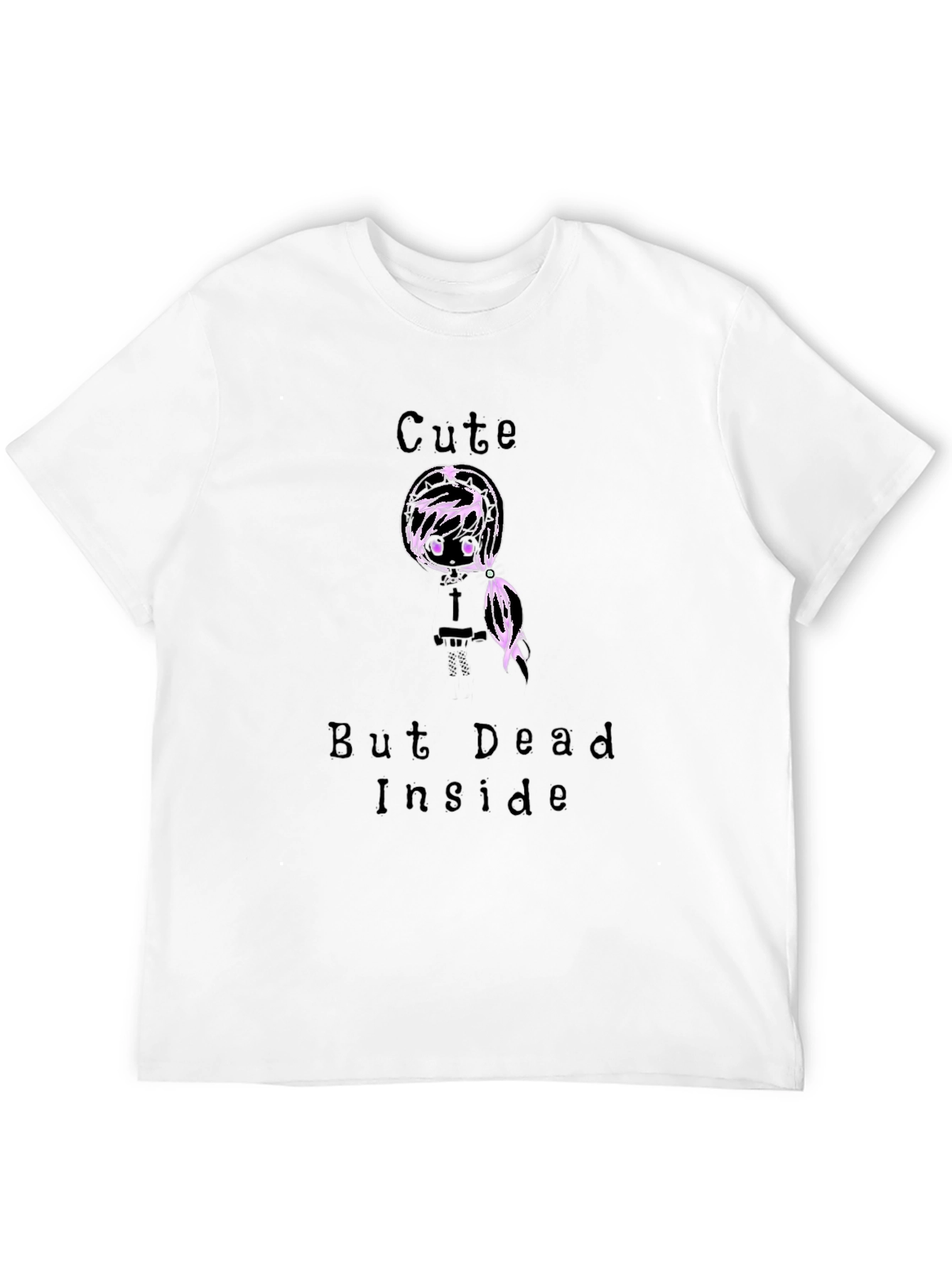 Cute But Dead Inside Graphic Tee - Black