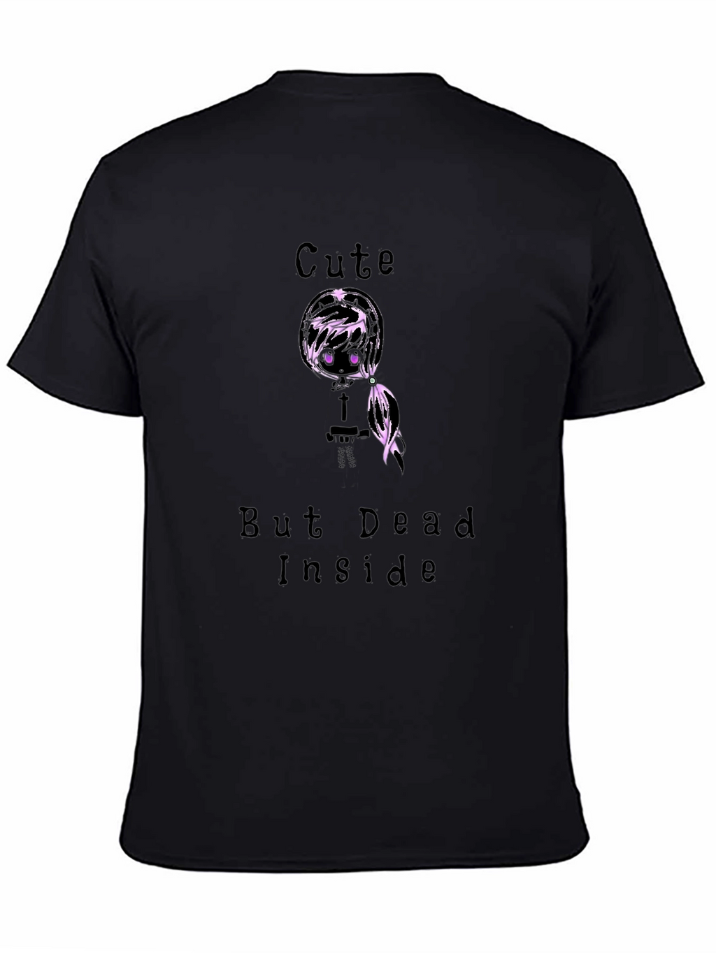 Cute But Dead Inside Graphic Tee - Black