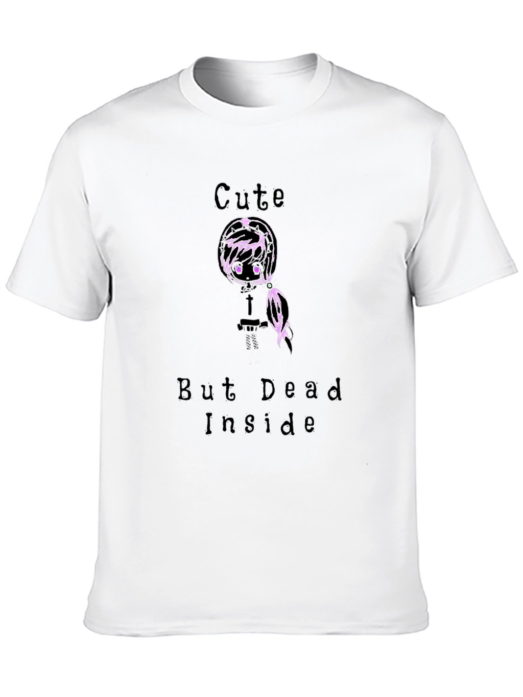 Cute But Dead Inside Graphic Tee - Black