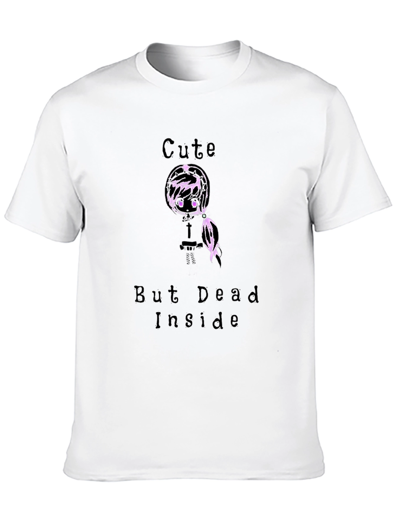 Cute But Dead Inside Graphic Tee - Black
