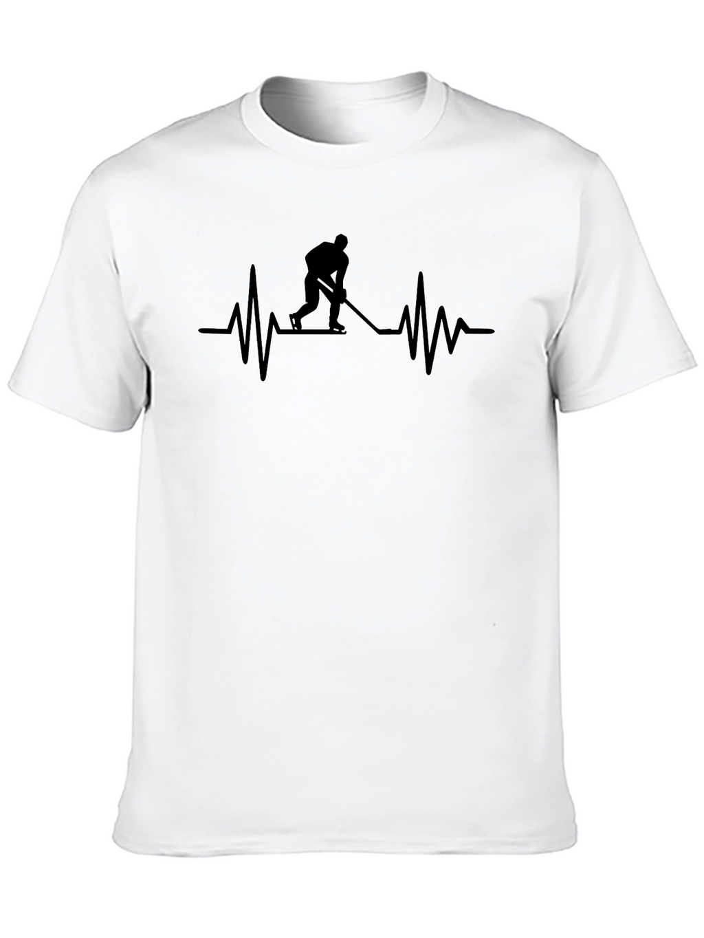 Hockey Heartbeat Graphic Tee - Black