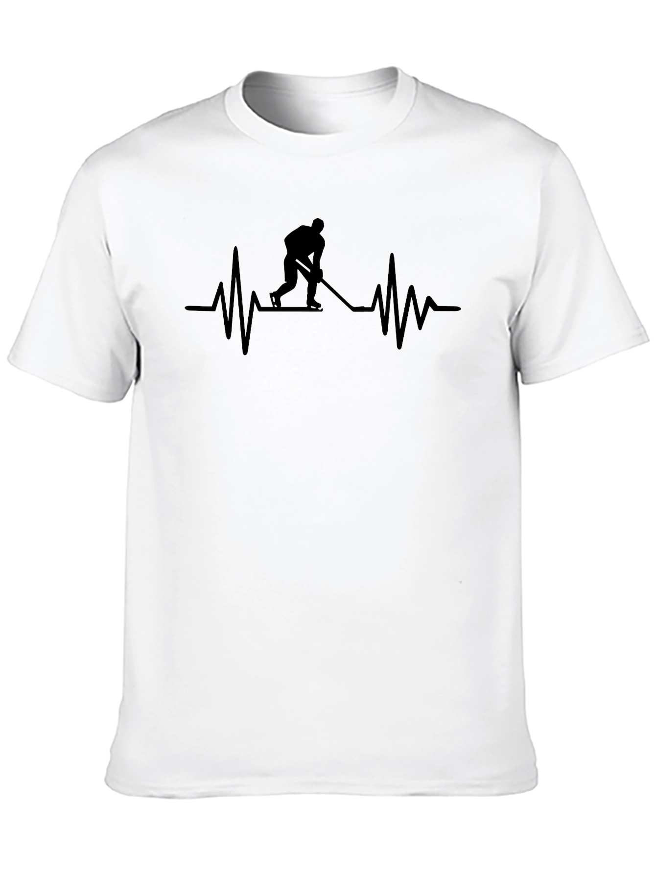 Hockey Heartbeat Graphic Tee - Black