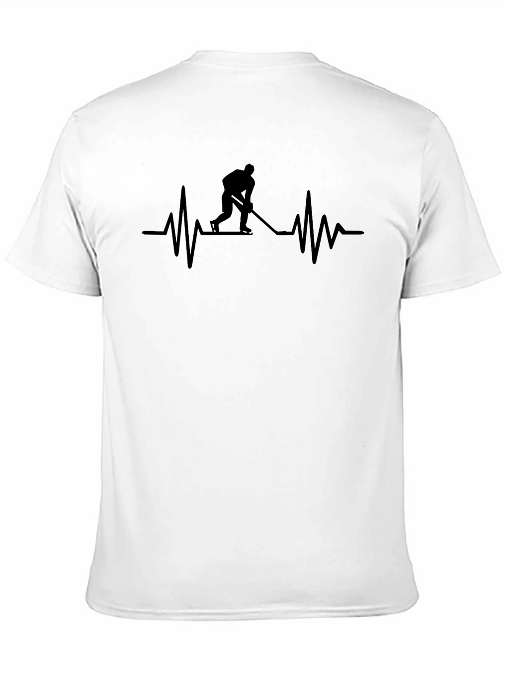 Hockey Heartbeat Graphic Tee - Black