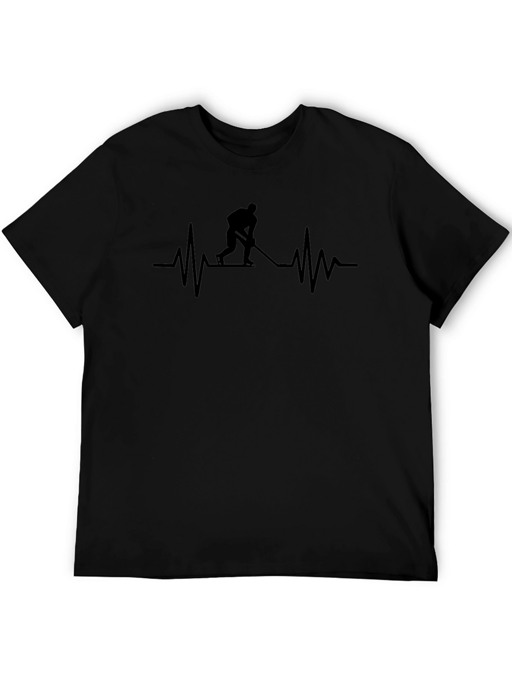 Hockey Heartbeat Graphic Tee - Black