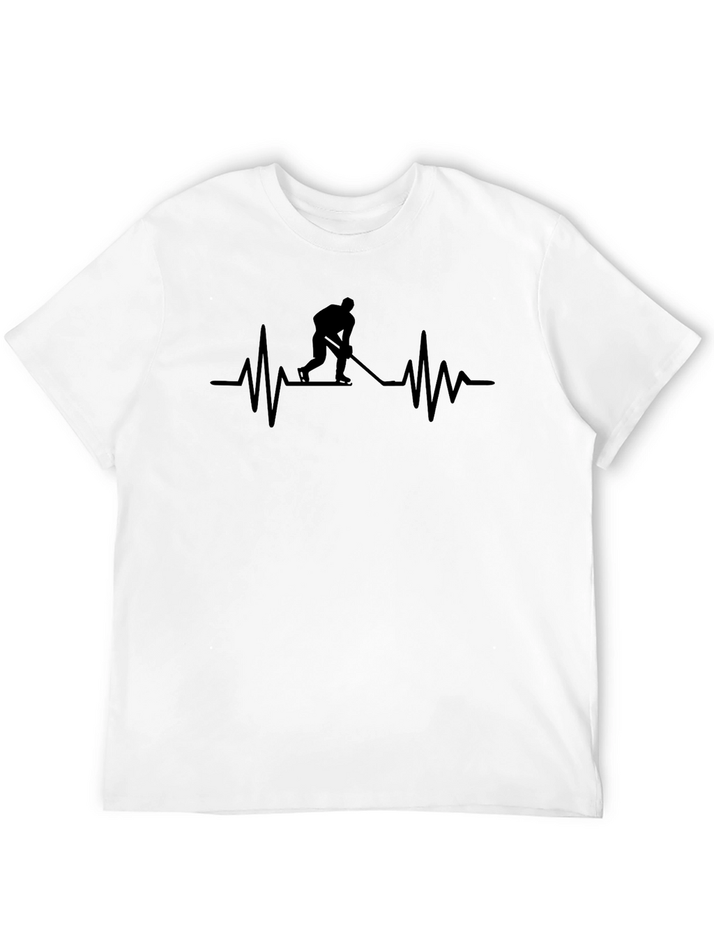 Hockey Heartbeat Graphic Tee - Black