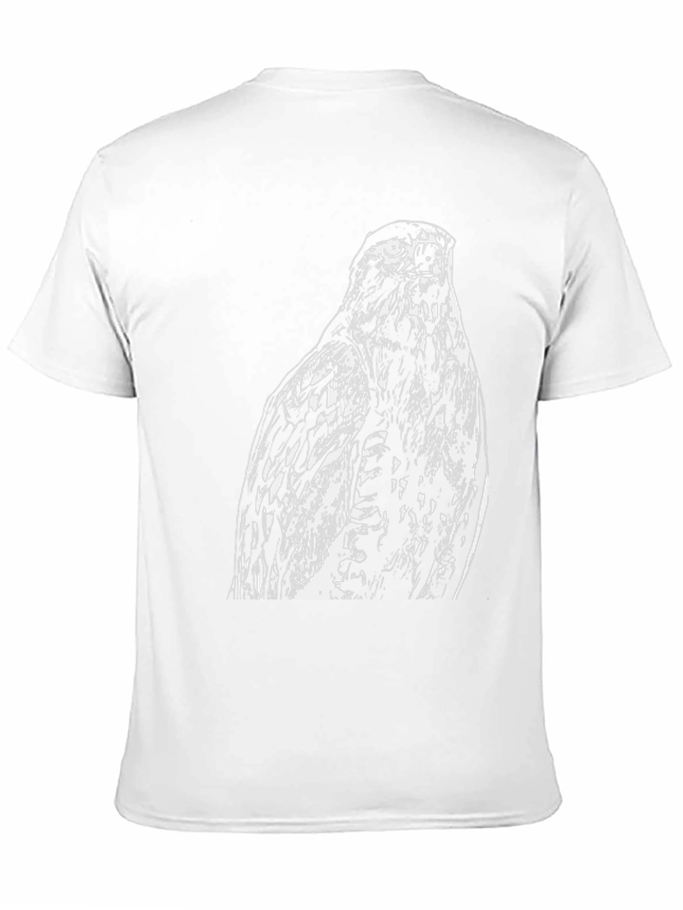 Hawk Print Black Tee - Mens Graphic T-Shirt