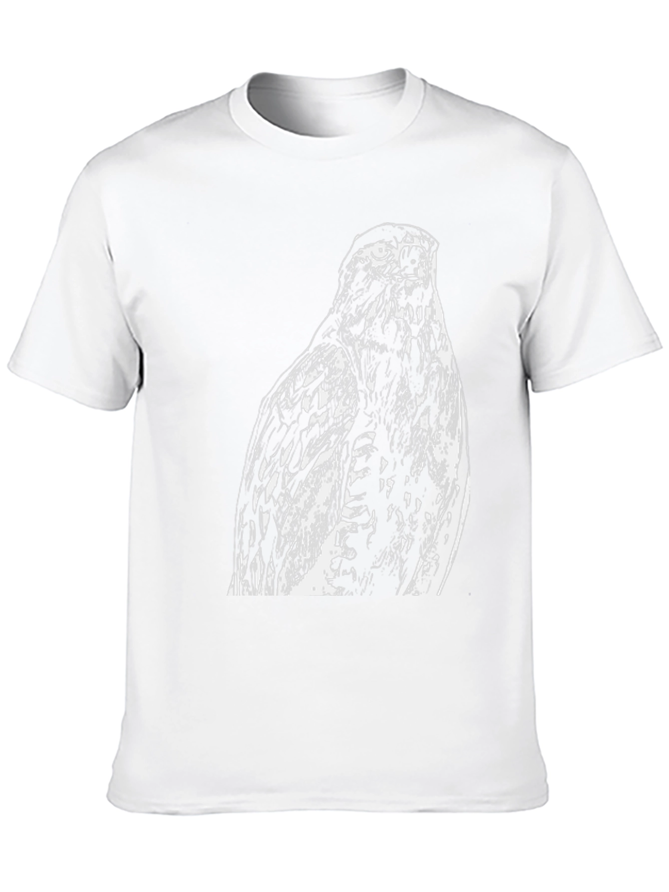 Hawk Print Black Tee - Mens Graphic T-Shirt