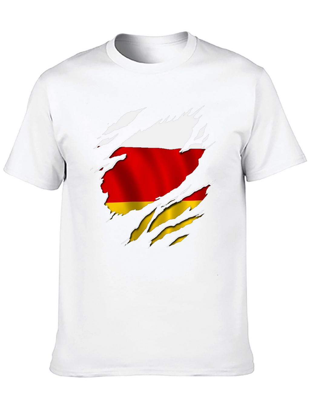 South Ossetia Flag Ripped T-Shirt