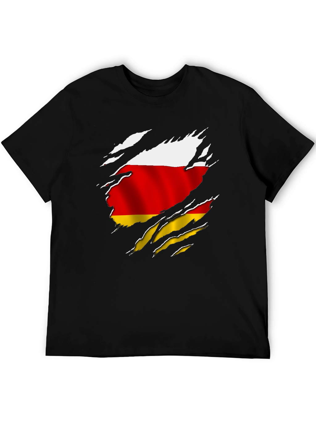 South Ossetia Flag Ripped T-Shirt