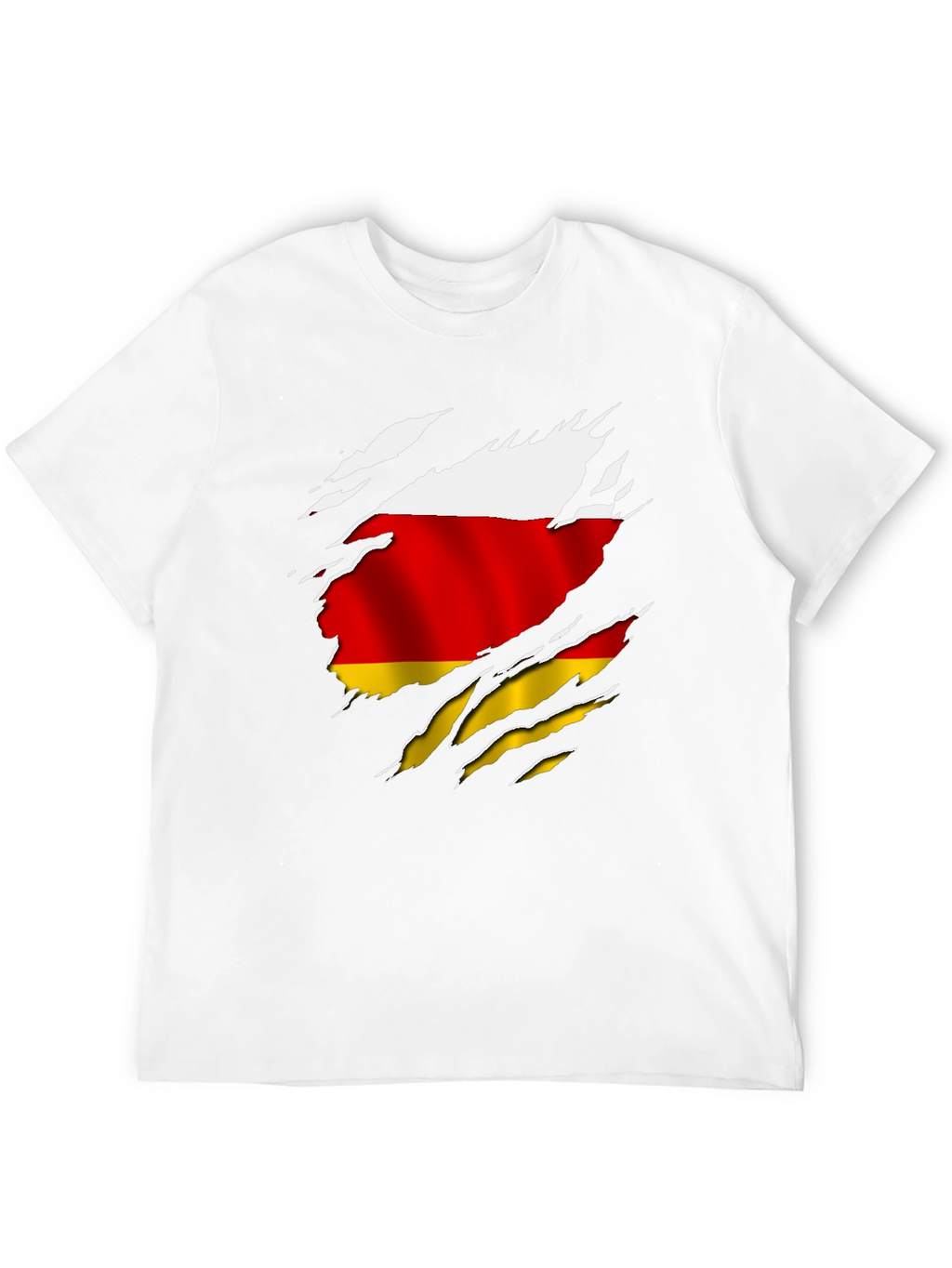 South Ossetia Flag Ripped T-Shirt