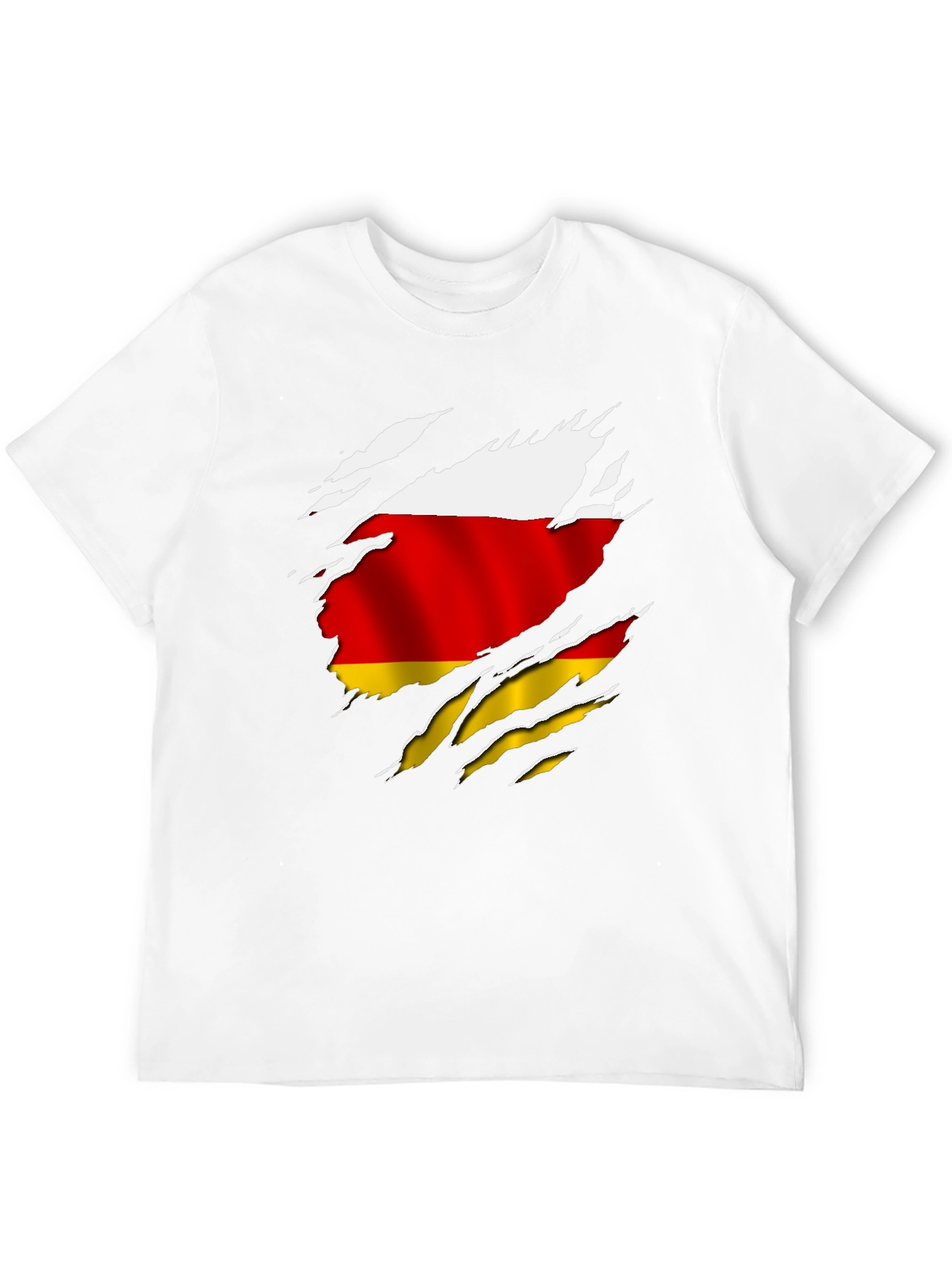 South Ossetia Flag Ripped T-Shirt