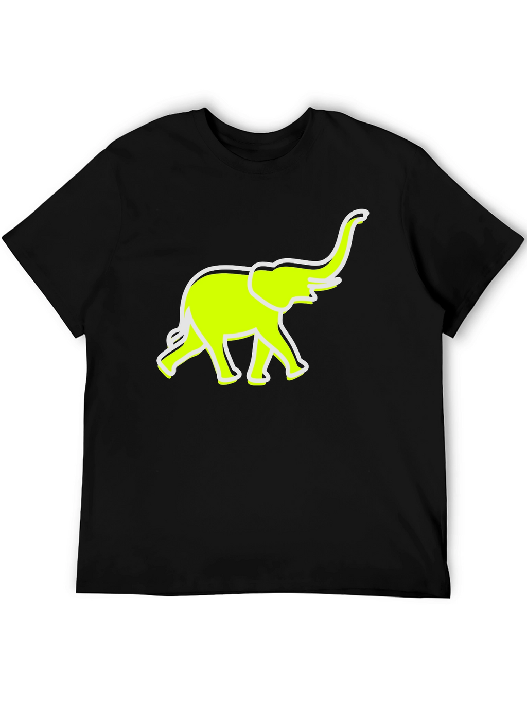 Neon Elephant Graphic Tee - Casual Comfort